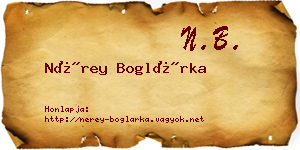 Nérey Boglárka névjegykártya
