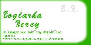 boglarka nerey business card